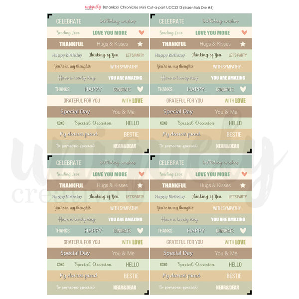 UNIQUELY CREATIVE Botanical Mini Cut-a-part