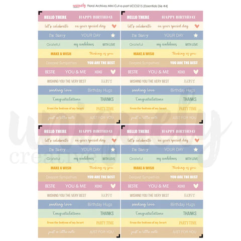 UNIQUELY CREATIVE Floral Archives Mini Cut-a-part