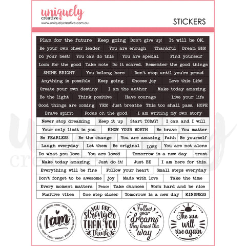 UNIQUELY CREATIVE Heart & Soul | Journal Stickers