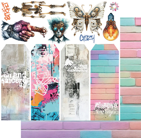 UNIQUELY CREATIVE Paper Pack | Steampunk Graffiti