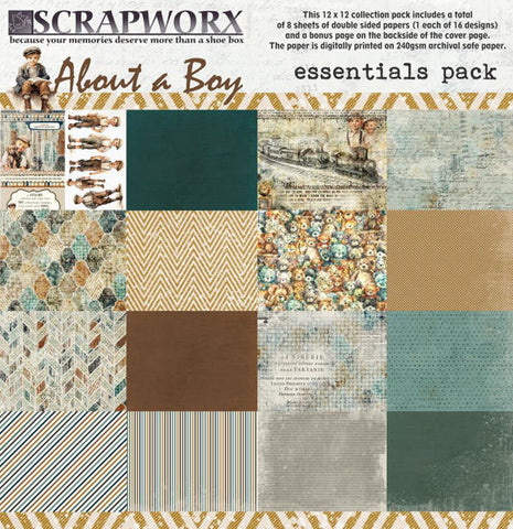 SCRAPWORX About A Boy | Essentials Pack | 12x12