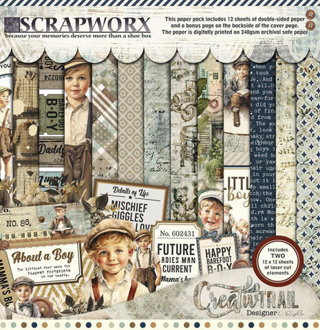 SCRAPWORX About A Boy | Paper Pack | 12x12
