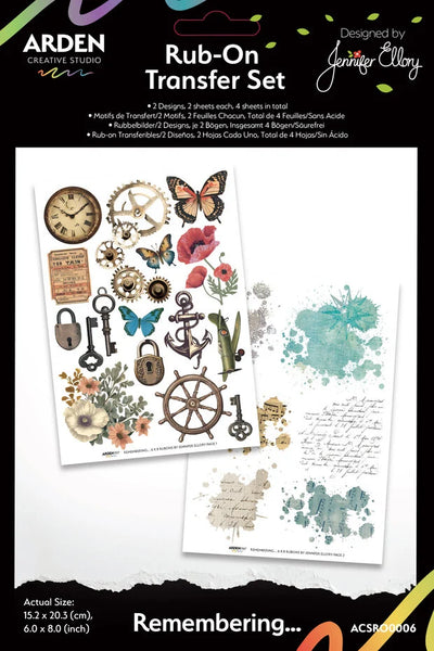 ARDEN CREATIVE STUDIO Remembering | Rub-On Transfer Sheet