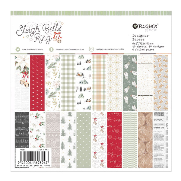 ROSIE'S STUDIO Sleigh Bells Ring | 6x6 Designer Papers