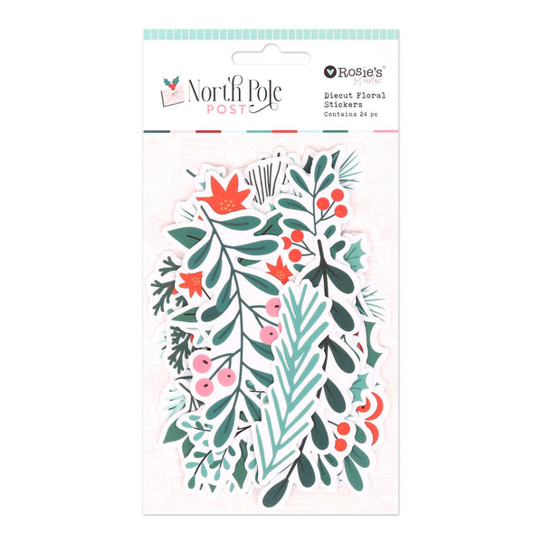 ROSIE'S STUDIO North Pole Post | Diecut Floral Stickers