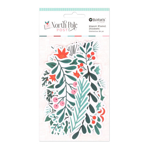 ROSIE'S STUDIO North Pole Post | Diecut Floral Stickers