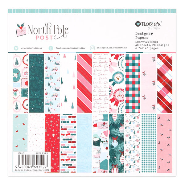 ROSIE'S STUDIO North Pole Post | 6x6 Designer Papers