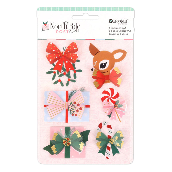 ROSIE'S STUDIO North Pole Post | Dimensional Embellishments | Bows