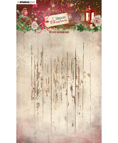 STUDIOLIGHT Stamp Set | Magical Christmas | Wood Background