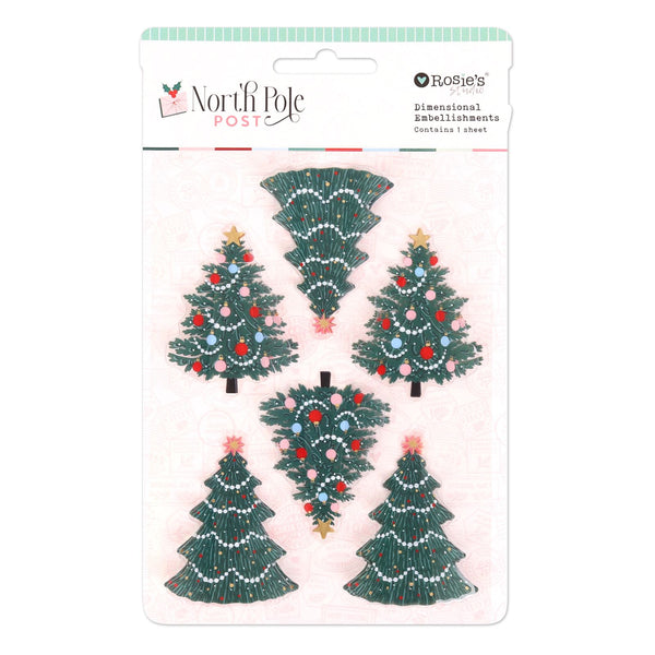ROSIE'S STUDIO North Pole Post | Dimensional Embellishments | Christmas Tree