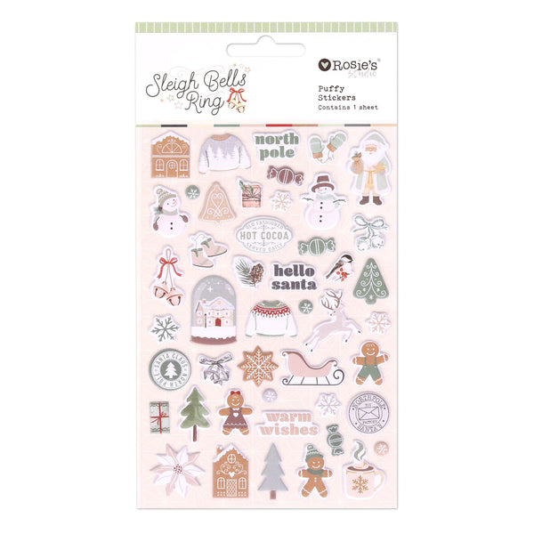 ROSIE'S STUDIO Sleigh Bells Ring | Puffy Stickers Motifs