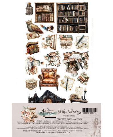 ALCHEMY OF ART In The Library | 6x12 Cut Out Set | 6 pages