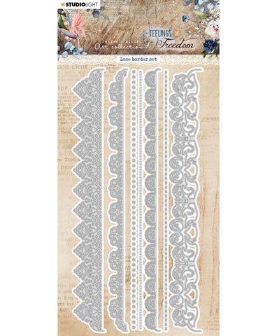 STUDIOLIGHT | Jenine's Mindful Art Cutting Dies | Lace Border Set | Feelings of Freedom