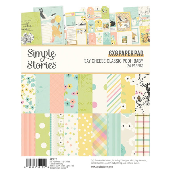 SIMPLE STORIES Say Cheese Classic Pooh baby | 6x8 Paper Pad