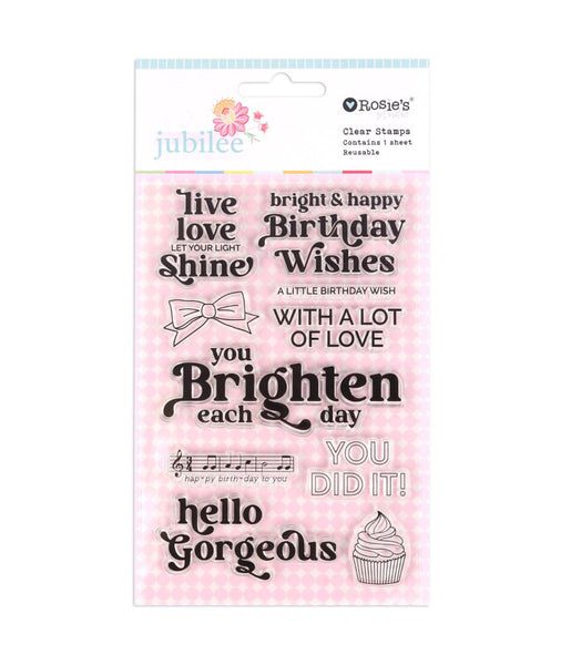 ROSIE'S STUDIO Jubilee | Clear Stamp