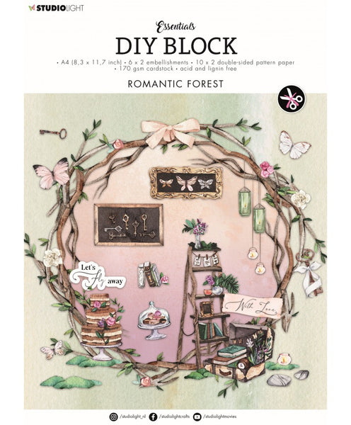 STUDIOLIGHT Essentials DIY Block | Romantic Forest | A4