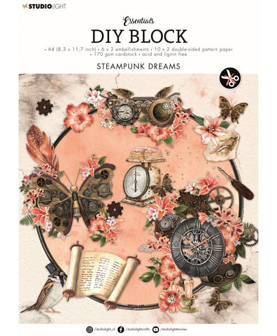 STUDIOLIGHT Essentials DIY Block | Steampunk Dreams | A4