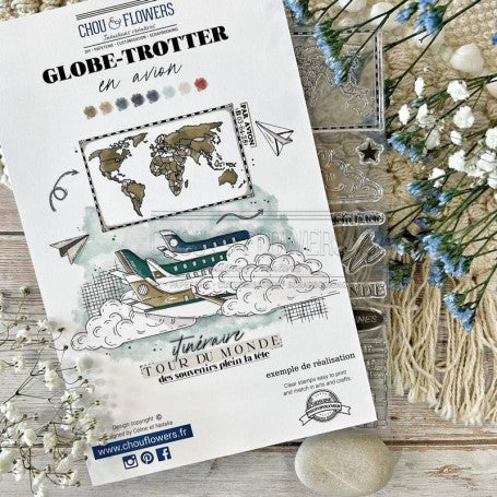 CHOU&FLOWERS Globe-Trotter Stamps | En Avion