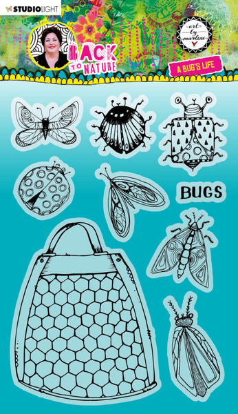 STUDIOLIGHT Art by Marlene | Clear Stamp Set | Back To Nature | A Bug's Life
