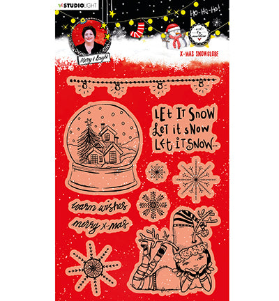STUDIOLIGHT Art By Marlene | Merry & Bright | Snowglobe Stamp Set