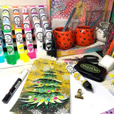 STUDIOLIGHT Art By Marlene | Merry & Bright | X-Mas Tree Stamp Set