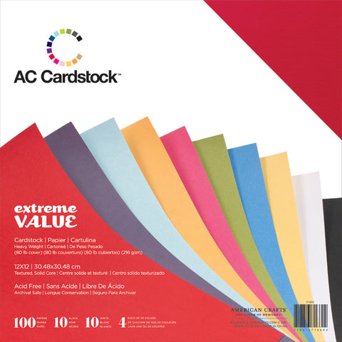 AC CARDSTOCK | Value Pack | 100 Sheets