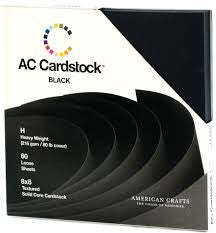 BLACK CARDSTOCK (10 sheets) | Weave