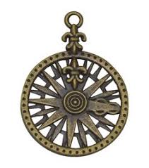 FABSCRAPS Metal Charm - Brass Compass