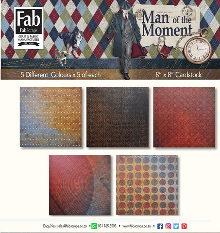 FABSCRAPS Man of the Moment | Paper Pack | 8x8 Cardstock
