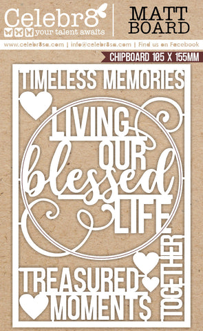 CELEBR8 Blessed Life | Matt Board Equi | Titles