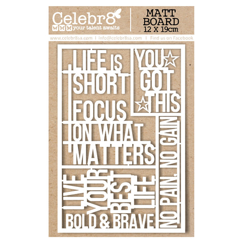 CELEBR8 Everyday Hero | Matt Board Equi | Mini Titles