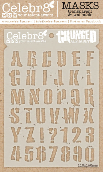 CELEBR8 MASK | Grunged Alphabet