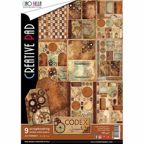 CIAO BELLA Creative Pad | Codex Leonardo A4