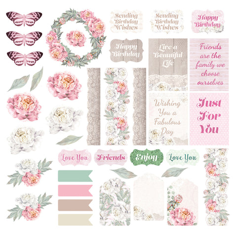 COUTURE CREATIONS Peaceful Peonies | Ephemera Set