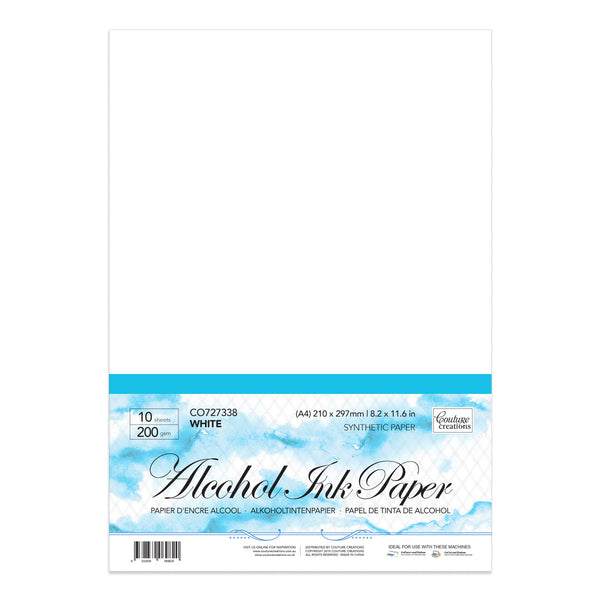 COUTURE CREATIONS Yupo Paper White | 3 sheets