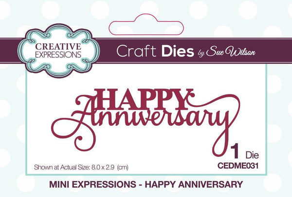 CREATIVE EXPRESSIONS Craft Dies | Mini Expressions - Happy Anniversary