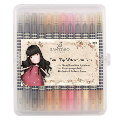 GORJUSS Dual-Tip Watercolour Pens - Neutrals
