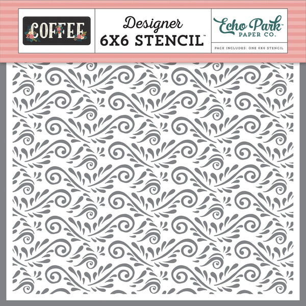 ECHO PARK Coffee | Designer 6x6 Stencil