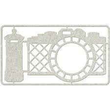 FABSCRAPS - Love 2 Travel Chipboard Die-Cut - Camera & Post Box