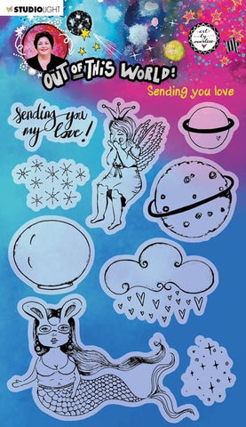 STUDIOLIGHT Art By Marlene | Out of this World | Sending You Love Stamp Set