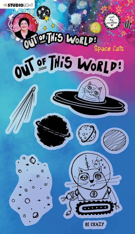 STUDIOLIGHT Art By Marlene | Out of this World | Space Cats Stamp Set