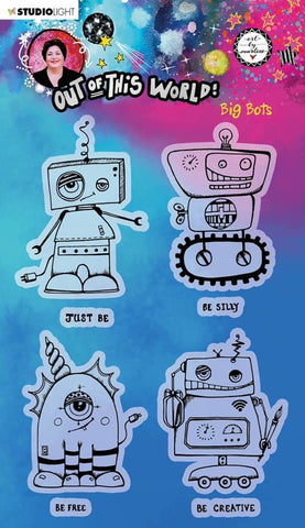 STUDIOLIGHT Art By Marlene | Out of this World | Big Bots Stamp Set