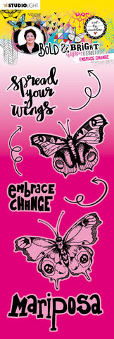 STUDIOLIGHT | Art By Marlene | Bold & Bright | Embrace Change Stamp Set