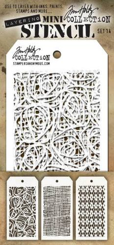 STAMPERS ANONYMOUS | Tim Holtz Layering Mini Stencil Set 14