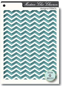 MEMORY BOX Modern Chic Chevron Stencil