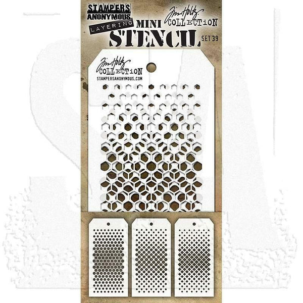 STAMPERS ANONYMOUS | Tim Holtz Layering Mini Stencil Set 39