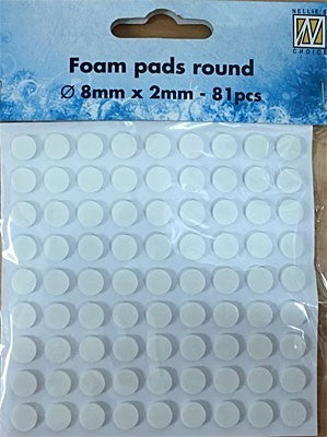 NELLIE'S CHOICE Foam Pads Round / 8mm x 2mm - 81 pcs