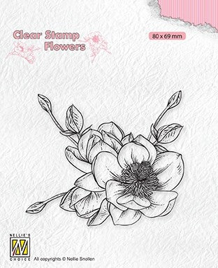 NELLIE'S CHOICE Clear Stamp | Magnolia Flower