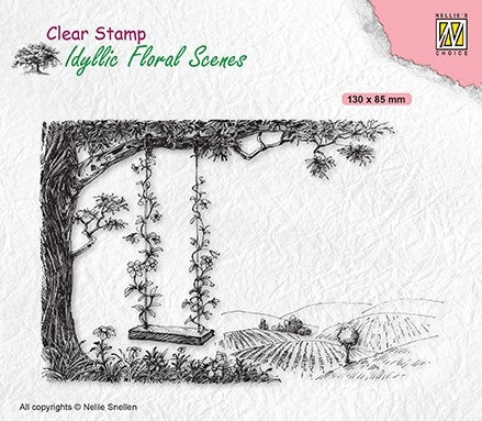 NELLIE'S CHOICE Clear Stamp | Tree with Swing