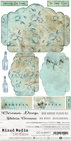 CRAFT O'CLOCK Ocean Deep | Junk Journal Extra Set